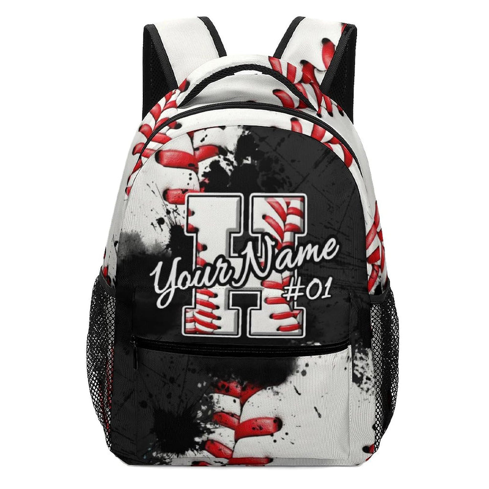 Custom Baseball Backpack for Boys Kids Personalized Initial School Bookbag with Name Customized Sports Schoolbag for Kindergarten Elementary Primary Senior Middle