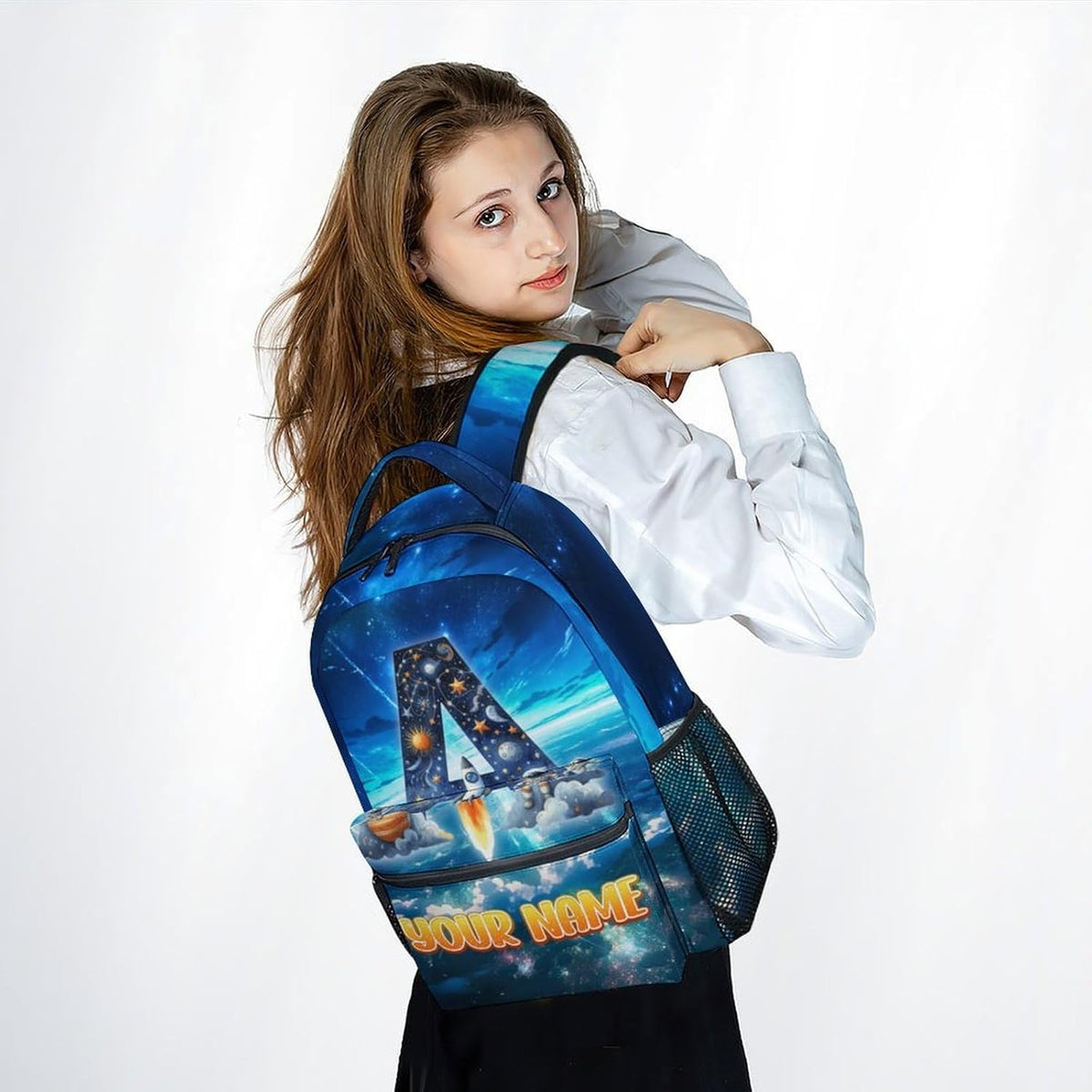 Boys Backpack - Personalized Planet Backpacks with Name/Initials - Custom Bookbag for Kids Toddler - Back to School Gifts for Son - Cool School Bag for Kindergarten/Preschool/Elementary