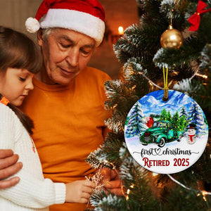 Retirement Ornament 2025, Best Retirement Gift for Woman Or Men - Retired Gifts for Women Mom Nurses Teacher, Retirements Decorations - First Christmas Retired Ornament 2025
