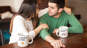 Don't Go Bacon My Heart, I Couldn't If I Fried - Mug Couples Sets - Funny His & Her Gifts - Husband and Wife Anniversary Presents - Wedding or Engagement Gift
