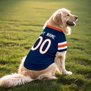 Denver Dog T-Shirt Jersey Style Pet Clothes Custom Name and Number Gifts