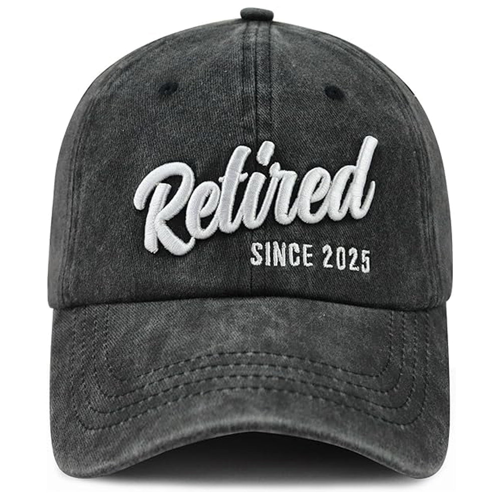 Retired Since 2025 Hat for Men Women Retirees, Funny Adjustable Cotton Embroidered Retirement Baseball Cap
