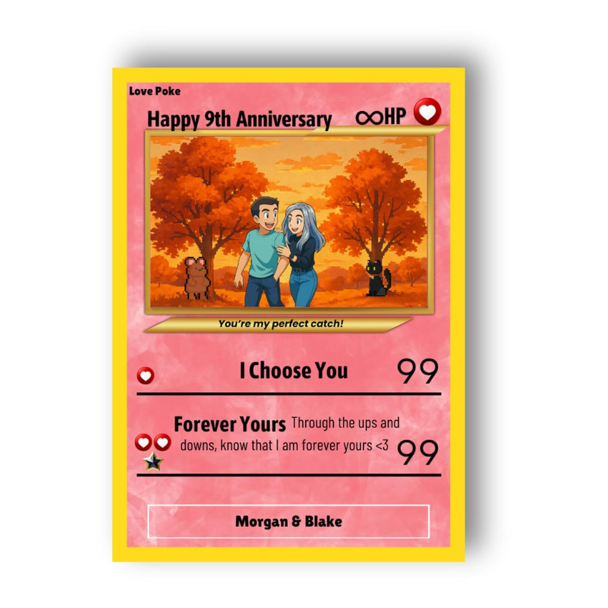 Custom Poke Card with Your Photo Personalized Trainer or Character Card Customizable Background, Name, Stats & Text Great Gift for Kids, Couples, Gamers & Fans - Great Birthday Gift