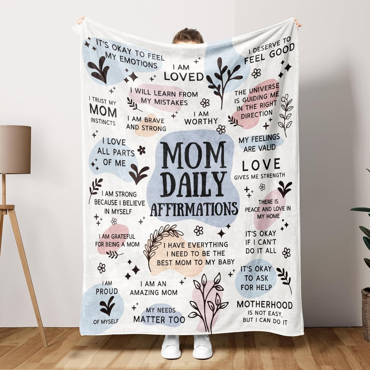 New Mom Gifts for Women - Mom Blanket - Mom Postpartum/Gender Reveal Gifts, Gifts for New Mom, Girl Mom, Boy Mom