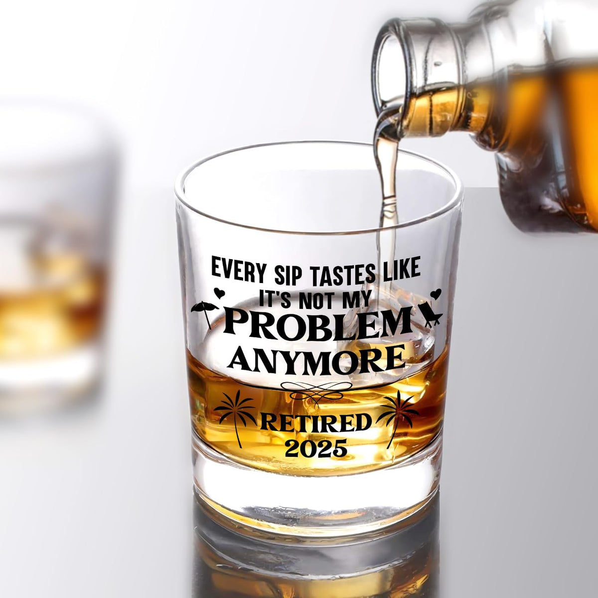 Retirement Gifts For Men 2025 - Coworker Leaving, Goodbye Gift, Farewell Gifts For Coworkers, Friends, Dad, Grandpa - Retirement Gift For Men From Friend, Family, Colleague - Whiskey Glass