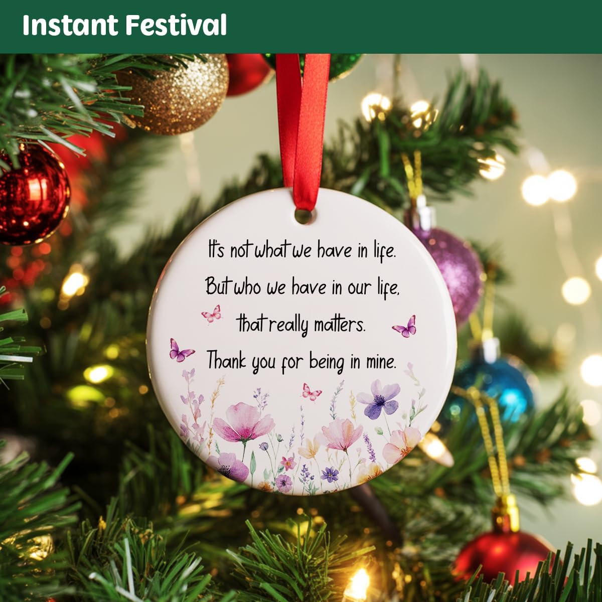 Friendships Gifts Christmas Ornament for Friends BFF Coworker, Bestie Soul Sister Ornament Gifts for Christmas Tree