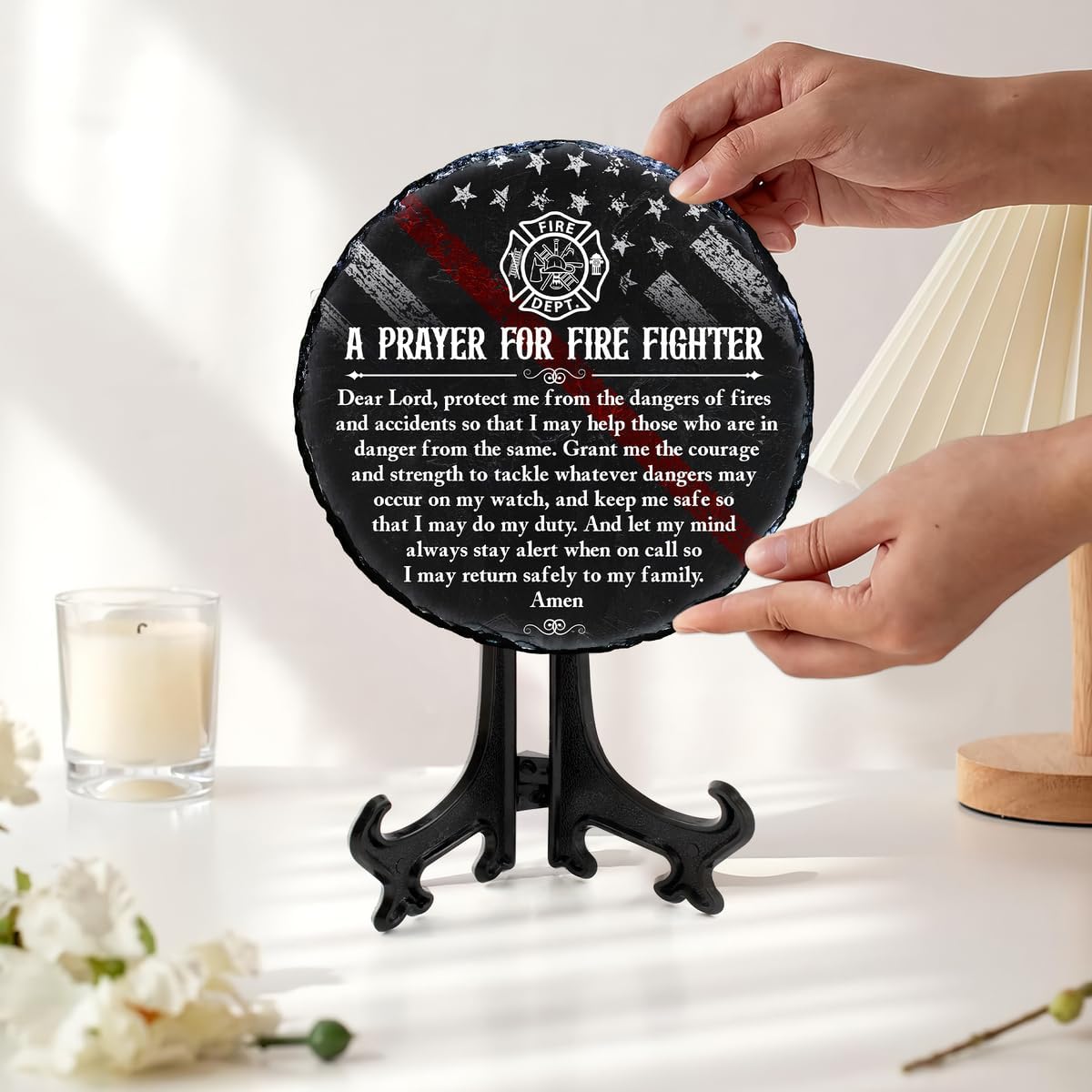 Firefighter Gifts - Fire fighter Gifts Men - Fire Department Gifts - Cool Firefighter Gifts - Firefighter Graduation Gifts (Prayer for FireFighter)