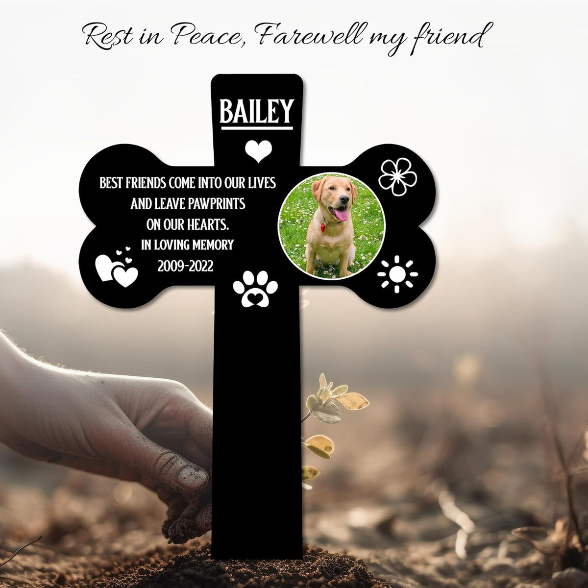 Custom Pet Memorial Stake, Dog Breed Metal Stake,Personalized Dog Garden Sign,Pet Loss Gift,Garden Decor Dog Photo Memorial Stake Pet loss