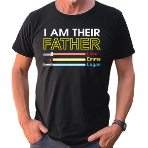 Personalized I am Your Their Father Shirt, Custom Stars Shirt for Daddy, Tshirt Gifts for Dad Papa Husband from Daughters Son Wife, Fathers Day & Birthday Present for Dad