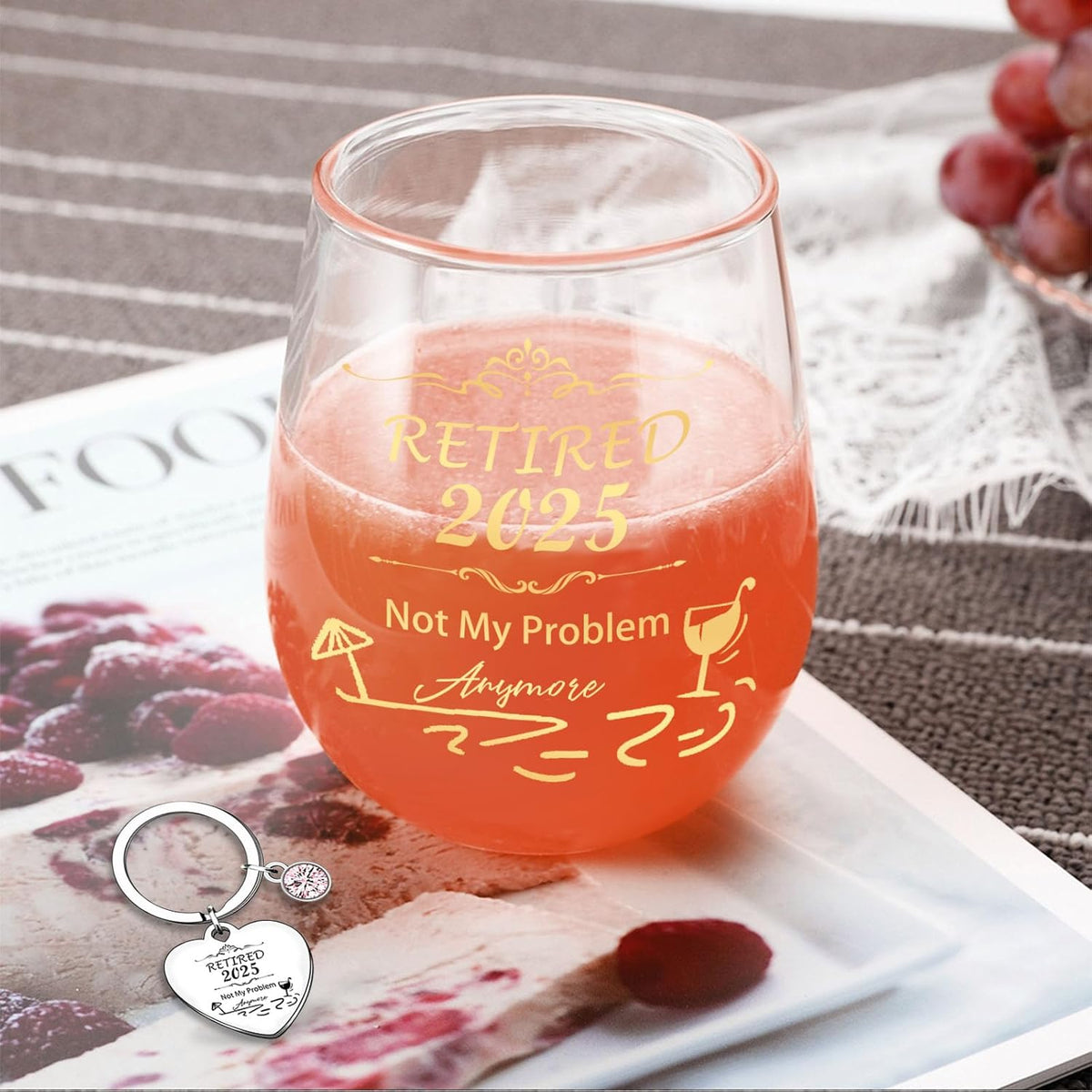 Best Retirement Gifts for Woman Men 2025 Thank You Leaving Gifts Retired Farewell Gifts for Coworkers Colleagues Stemless Wine Glass Cool Retirement Good Luck Gifts Happy Retirement Party Decorations