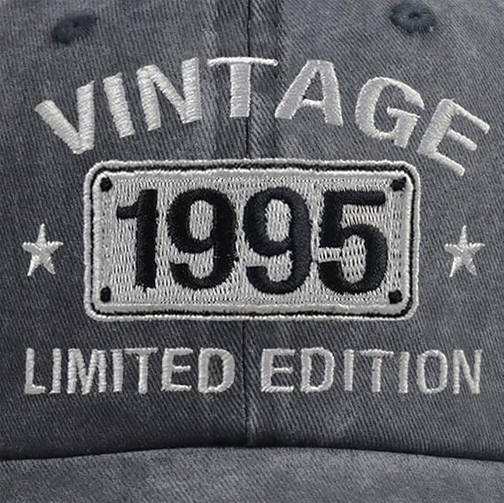 Vintage 2005 1995 1985 1975 1965 1955 1945 1935 1925 Limited Edition Embroidered Adjustable Baseball Cap