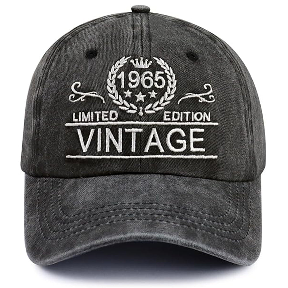 Custom 60th Birthday Gift Vintage 30th 40th 50th 60th 70th 80th 90th Hats for Men Women, Adjustable Embroidered Birthday Baseball Cap