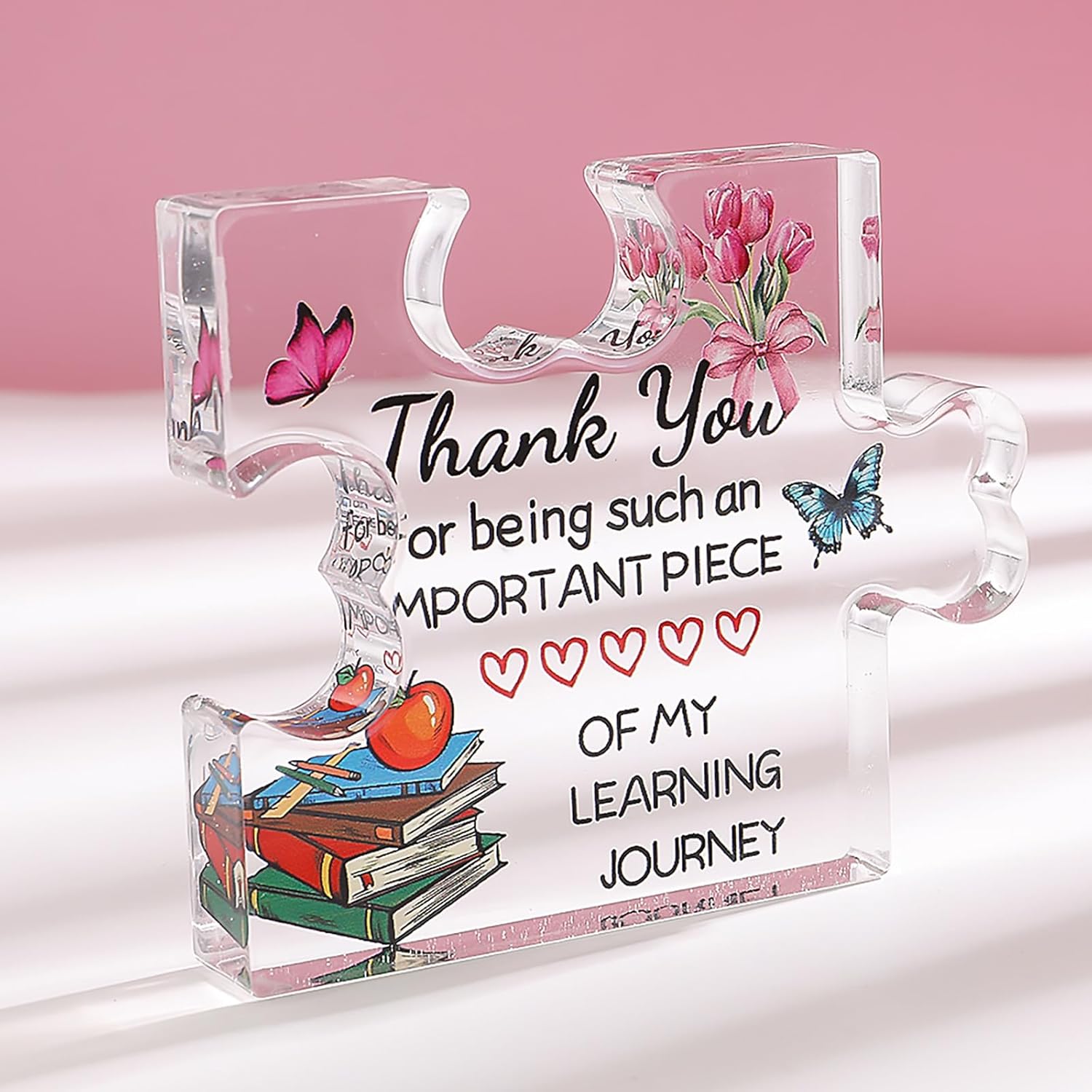 Teacher Appreciation Gifts - Heart-shaped Crystal Paperweight - Gratitude Gift for Teachers and Mentors - Thank You Keepsake for Learning Journey,