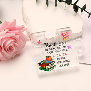 Teacher Appreciation Gifts, Teacher Gifts Acrylic Plaque, Thank You Graduation Valentines Day Christmas Gifts for Her Women Friends Teacher Classmate Study Partner Roommate