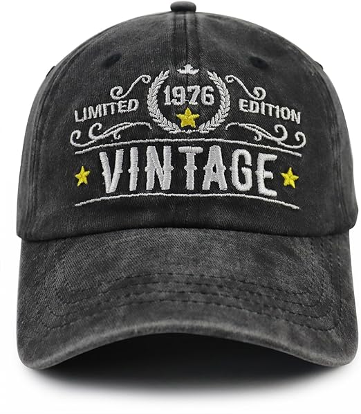 50th Gifts for Men Women, Vintage 1976 Custom Year 1936 1946 1955 1966 1986 1996 Hat Grandpa Gift Father's Day Gift