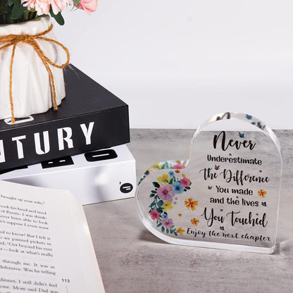 Retirement Gift for Women Coworker Leaving Gift Thank You Gifts for Friends Boss Leader Manager Supervisor Mom Grandma Employee Teacher Appreciation Gift Retired Decorative Signs Plaques