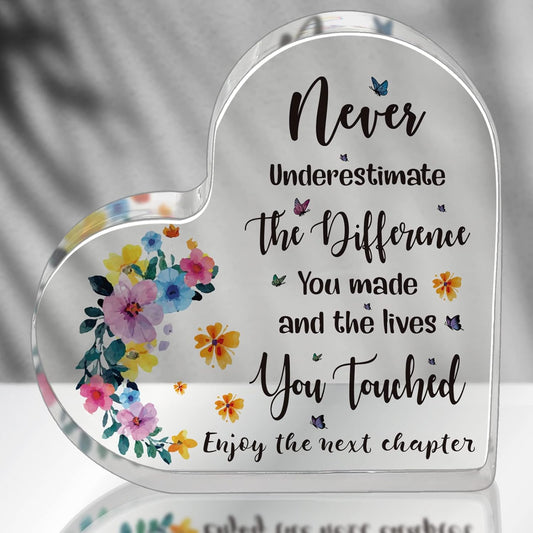 Retirement Gift for Women Coworker Leaving Gift Thank You Gifts for Friends Boss Leader Manager Supervisor Mom Grandma Employee Teacher Appreciation Gift Retired Decorative Signs Plaques