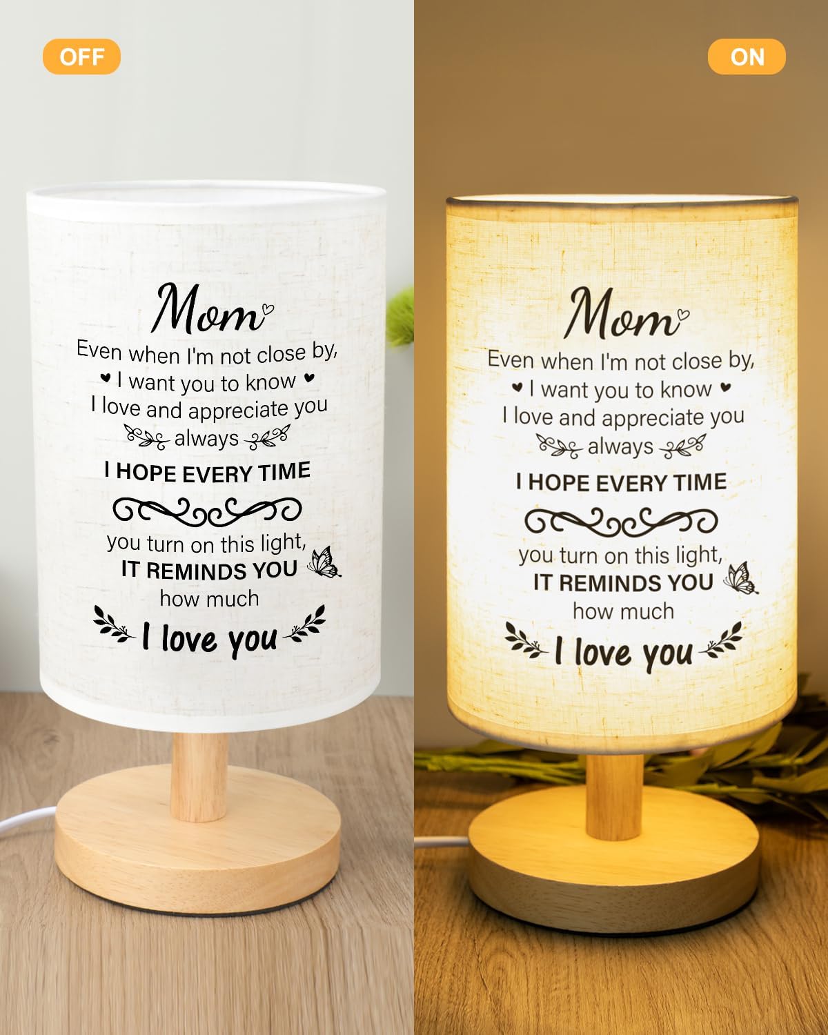 Mom Birthday Gifts from Daughter Son, Birthday Gifts for Mother from Daughter Son, Unique Mothers Day Valentine Gifts for Mom, Beautiful Mother Lamp Gifts for Home Decoration
