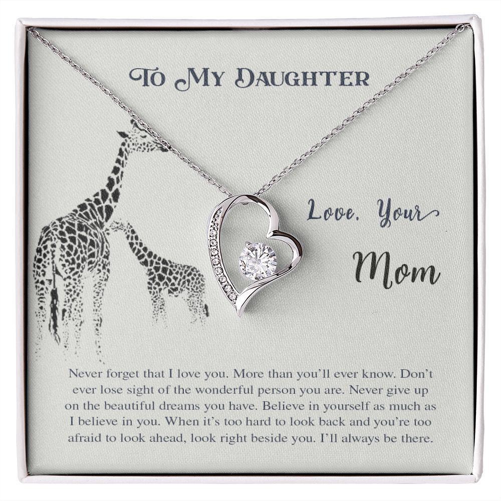 To My Daughter Never Forget That I Love You Necklace With Message Card, Gift For Daughter, Love From Mom. 720.jpg