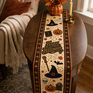 Quilted Halloween Table Runner, Pumpkin Witch Hat Jack O Lantern Spooky Fall Dining Decor 72118aeb-7c0e-49da-acb1-b1d587090d3e-1.png