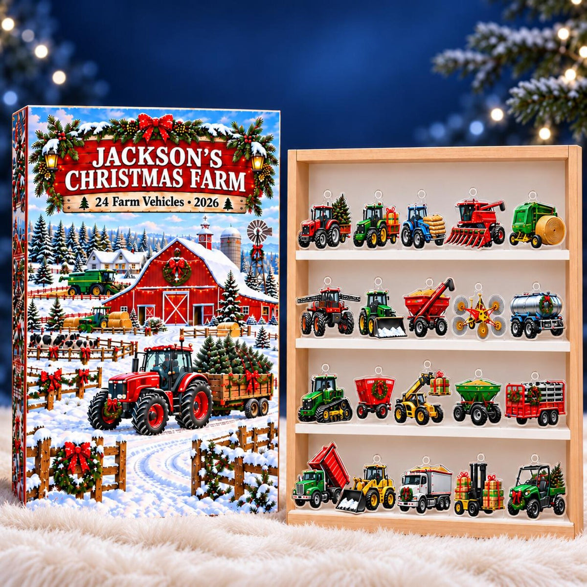 Personalized Farm Advent Calendar 2026, Tractor Christmas Countdown, Farm Vehicle Ornaments, Custom Name Gift for Boys and Tractor Lovers 721b0045-0bad-480d-b718-b30b0208fdc6-il_1588xN.8649052411_qkay.jpg
