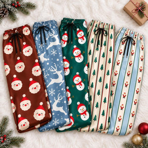 Family Matching Christmas Pajama Pants, Holiday Satin PJs, Santa Reindeer Snowman Xmas Lounge Pants, Christmas Eve Family Photo Pajamas 722e5bc0-769c-4325-bc57-6c2ebb77328f-gfh-5-.jpg