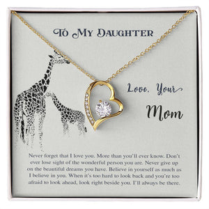 To My Daughter Never Forget That I Love You Necklace With Message Card, Gift For Daughter, Love From Mom. 723.jpg