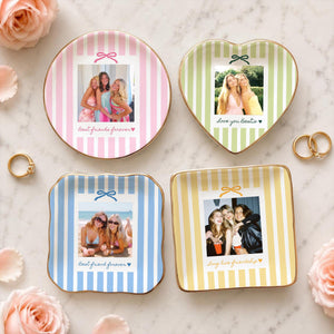 Personalized Bestie Photo Jewelry Dish, Ceramic Trinket Tray for Best Friend, Bestie Striped Ring Dish, Birthday Gifts For Bestie 723a8883-54a1-404f-aef6-d37987291520-1.jpg