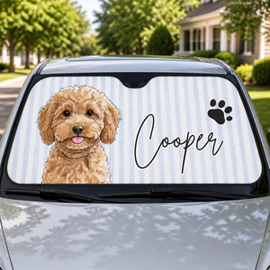 Custom Pet Portrait Auto Sun Shade — Name + Paw - Personalized Auto Sun Shade 724485e3-c1db-4555-9131-6715e1bdbc90.png