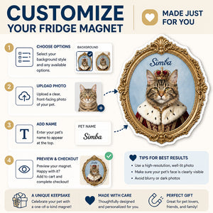 Regal Pet Portrait Custom Shape Fridge Magnet - Personalized Custom Shape Fridge Magnet 7245eb8b-007b-4f36-b66a-d94f15c93af3.jpg