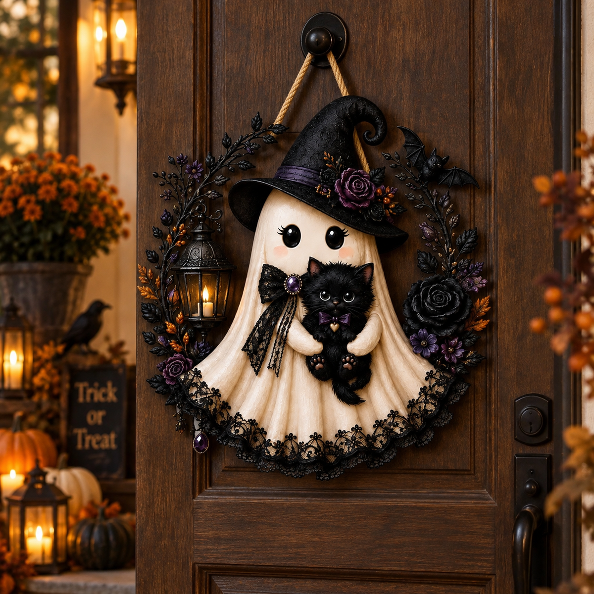 Halloween Ghost Door Hanger, Witch Ghost With Black Cat Wooden Door Sign, Spooky Fall Wall Decor With Jute Twine 724fd063-61fc-473f-b09c-12b2986102e0-tyio9pfd-1-.png