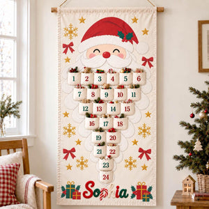 Personalized Advent Calendar with Name, 24 Pocket Christmas Countdown Wall Hanging, Printed Santa, Reindeer, Snowman, Tree, Corded Lettering 725a64c0-7c64-497c-8d30-904394eb8702-il_1588xN.8603235041_dzkt.jpg