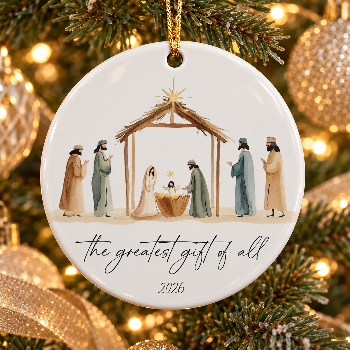 Nativity Christmas Ornament - The Greatest Gift of All Ornament - Christian Ornament Christmas Gift 7266ef9a-04f4-412f-85e6-4808c8a0b2e4-1.png