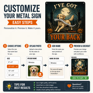 Personalized Halloween Dog Metal Sign – I've Got Your Back - Personalized Metal Sign 72697e39-601b-43f3-a299-aadea123820f.jpg
