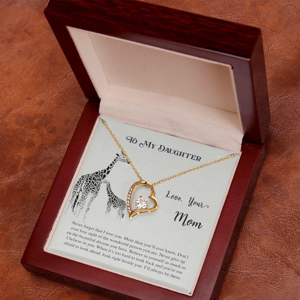 To My Daughter Never Forget That I Love You Necklace With Message Card, Gift For Daughter, Love From Mom. 727.jpg