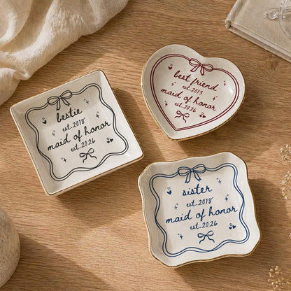 Custom Bridesmaid Jewelry Tray, Personalized Ceramic Ring Dish, Bride Bridal Shower, Friend Bestie Sister Trinket Ring Tray, Maid of Honor 727d7131-0f2f-4ede-86e2-4ba4bc06c8d2-4.jpg