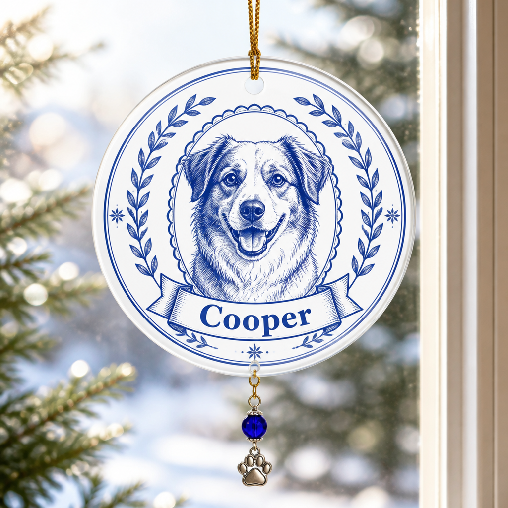 Custom Cobalt Pet Cameo Ornament - Personalized 1 Layered Suncatcher with Charm 727fbf05-3538-4aab-a70f-c45c760f0a30.png