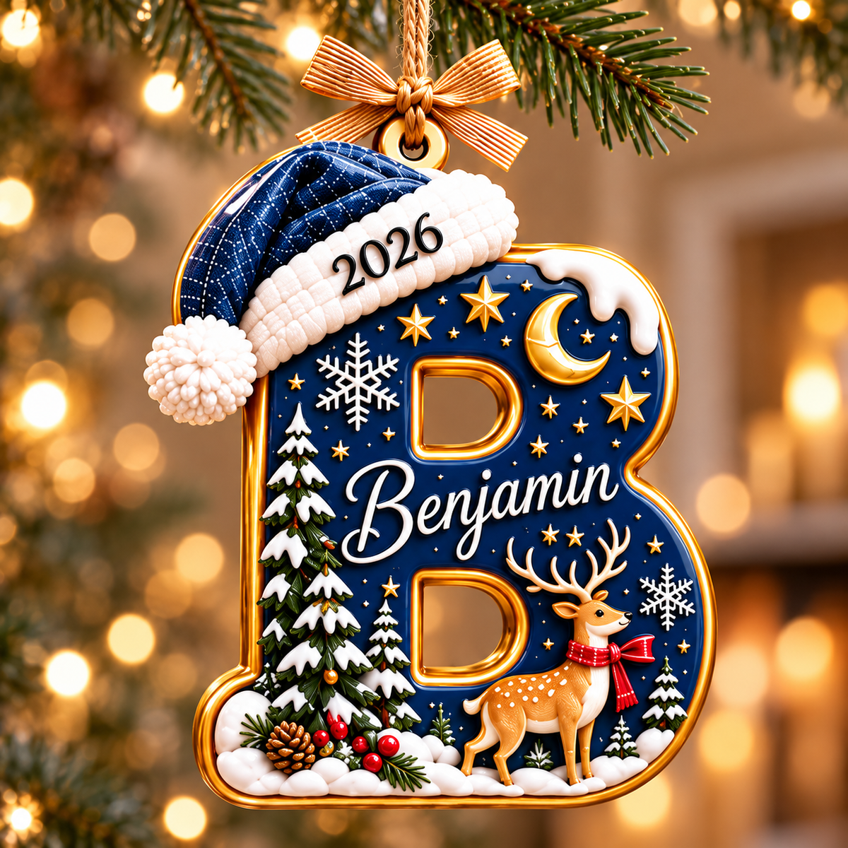 Personalized Initial 3D Relief Ornament, Custom Name Letter with Santa Hat, Christmas Tree Decor, Kids Gift, Family Holiday Keepsake 72819971-d8f8-41ac-8723-e7326b5f4c57-cc7ab8d2-92b2-486d-ba59-7f7f97a48b7f.png