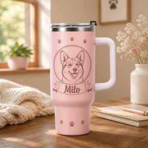 Custom Pet Portrait + Name 40oz Handled Tumbler - Personalized 40 oz Stainless Steel Tumbler 728449ed-6dcb-4cdc-8ec6-589a68fe65ca.jpg
