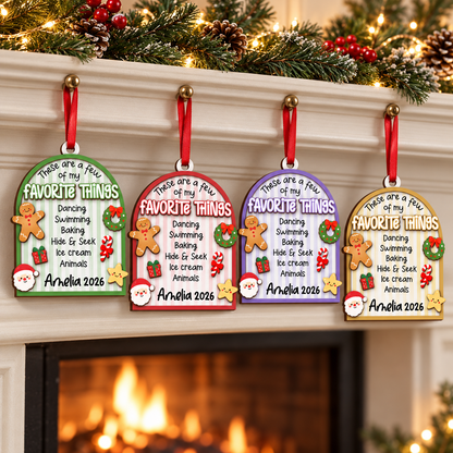 Personalized Kids Favorite Things Ornament, Striped 3D Wooden Ornament, Custom Kid Name Ornament, Boys Girls Christmas Keepsake, Xmas Decor 7293c7cb-a690-4164-ae48-90b2806c82af-banner-2.png