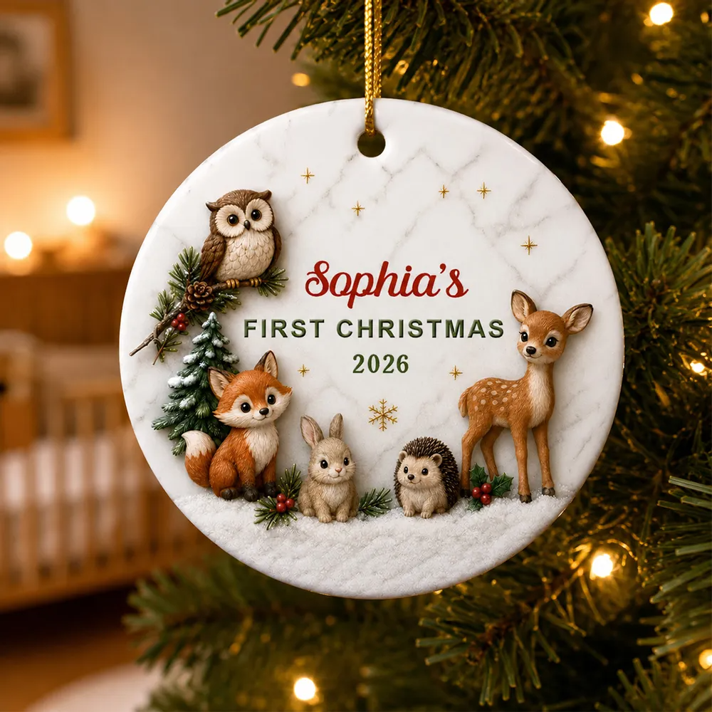 Baby First Christmas Woodland Animals - Personalized Ceramic Ornament - Christmas Keepsake 72c37fa1-4a3d-495a-a3bf-1be9141e4337-download-15-.png