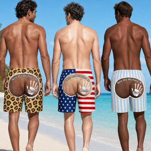This Ass Belongs Top Me Tropical Vacation Swim Trunks, Personalized Beach Shorts 72ca0fd1-703a-49e5-b402-2d499f9b9eb0-banner-1.webp