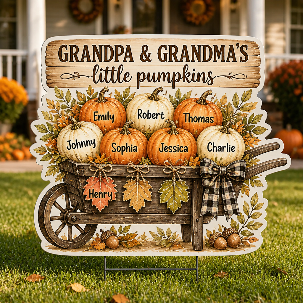 Grandpa & Grandma's Little Pumpkins – Personalized Yard Sign - Personalized Yard Sign 72eca079-94b3-4e91-bbe5-3da37d187bcd.png