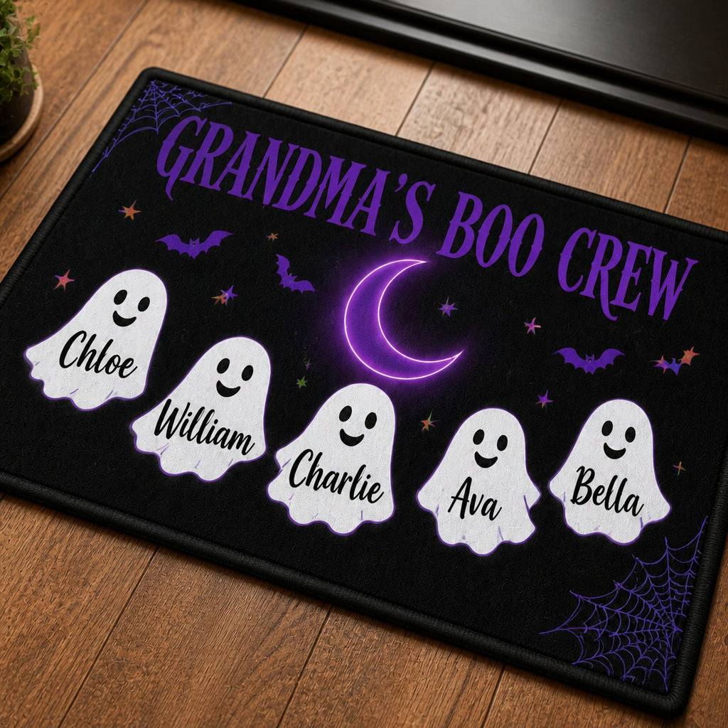 Grandma's Boo Crew Halloween Doormat – Personalized Grandkids Names - Personalized Doormat 72ed28c3-ae08-4278-b560-0ca6560be531.jpg