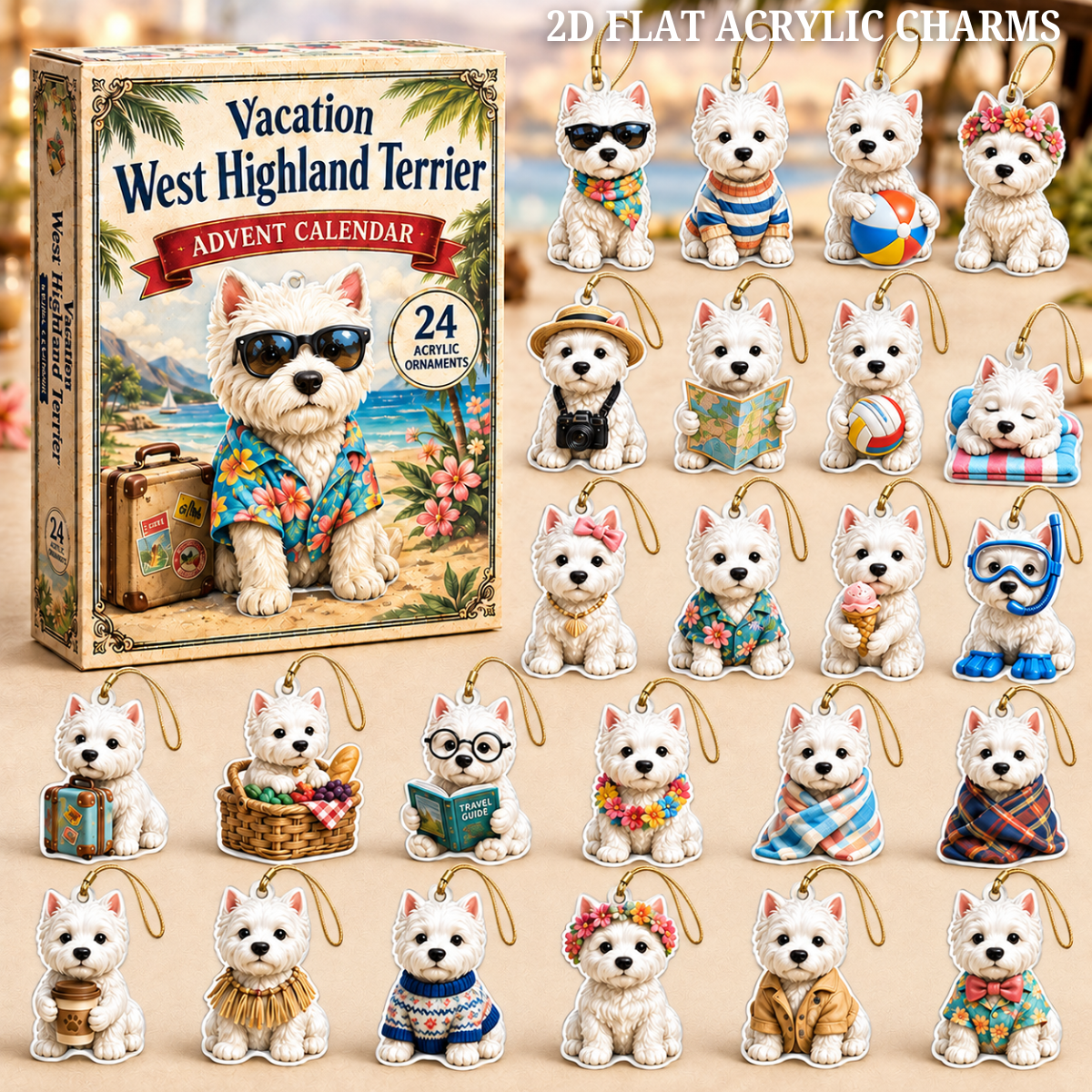 Vacation West Highland Terrier Advent Calendar 2026 - 24-Day Festive Countdown, Acrylic Charms Blind Box - Gift For West Highland Terrier Lovers 72f7dd48-279b-426f-a930-20ed7761d0b4-west-highland-terrier-text.png