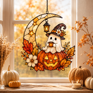 Ghost Pumpkin Moon Acrylic Suncatcher, Ghost Drinking Coffee Window Hanging, Halloween Suncatcher, Thanksgiving Gift For Coffee Lovers 72feebd2-6c87-41eb-b169-14e677660f7d-qqq.png