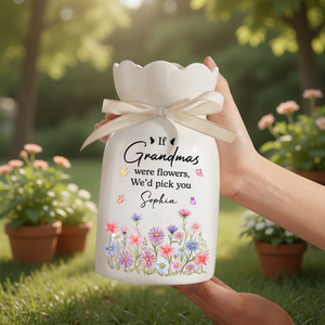 Grandma Heart - Personalized Custom Ribbon Tie Flower Vase 73320002-cb23-482e-9e64-8f27af5c677d-2.png