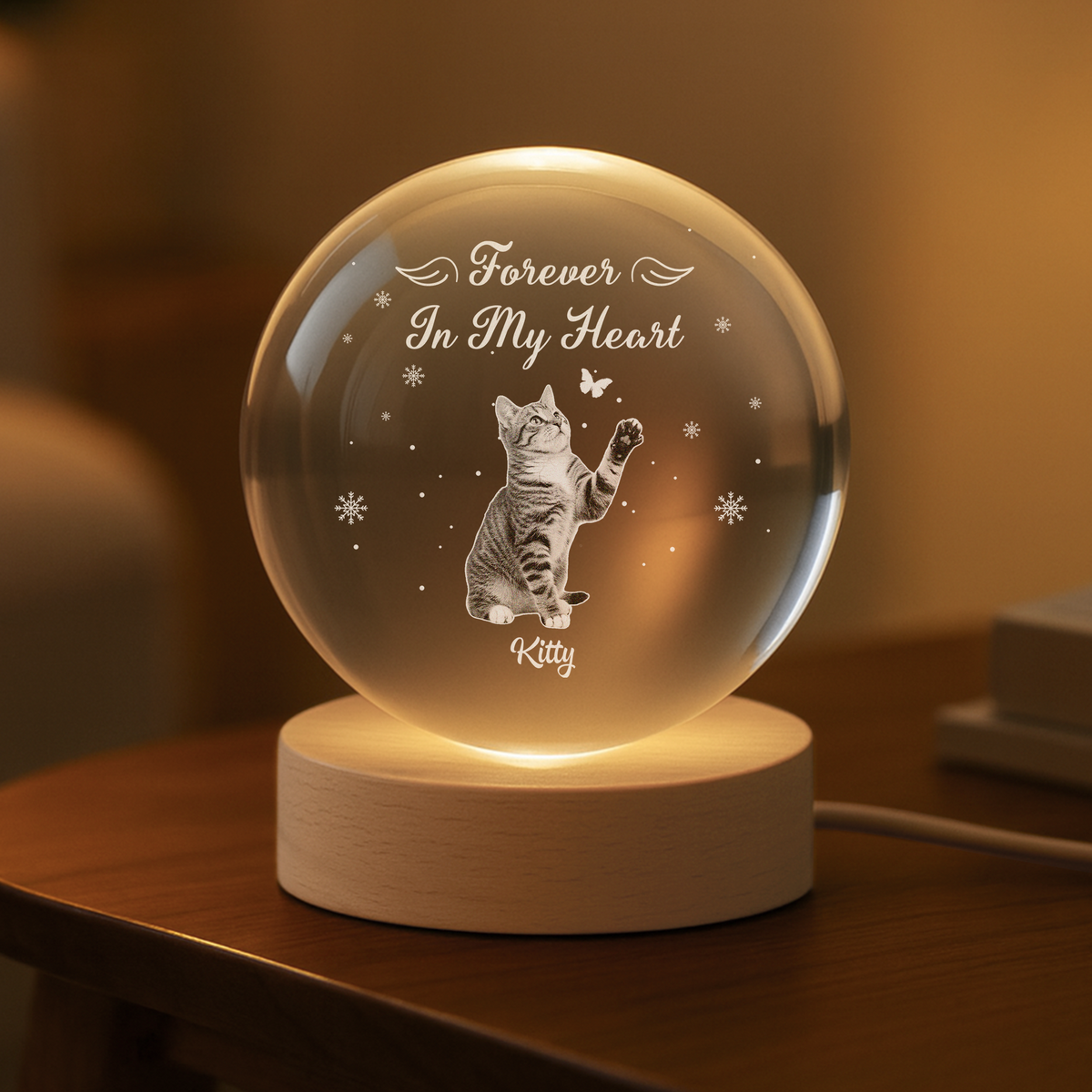 Personalized Globe Lamp with Photo I'm Always With You Tribute Light, Unique Memorial Gift for Grandma & Grandkids