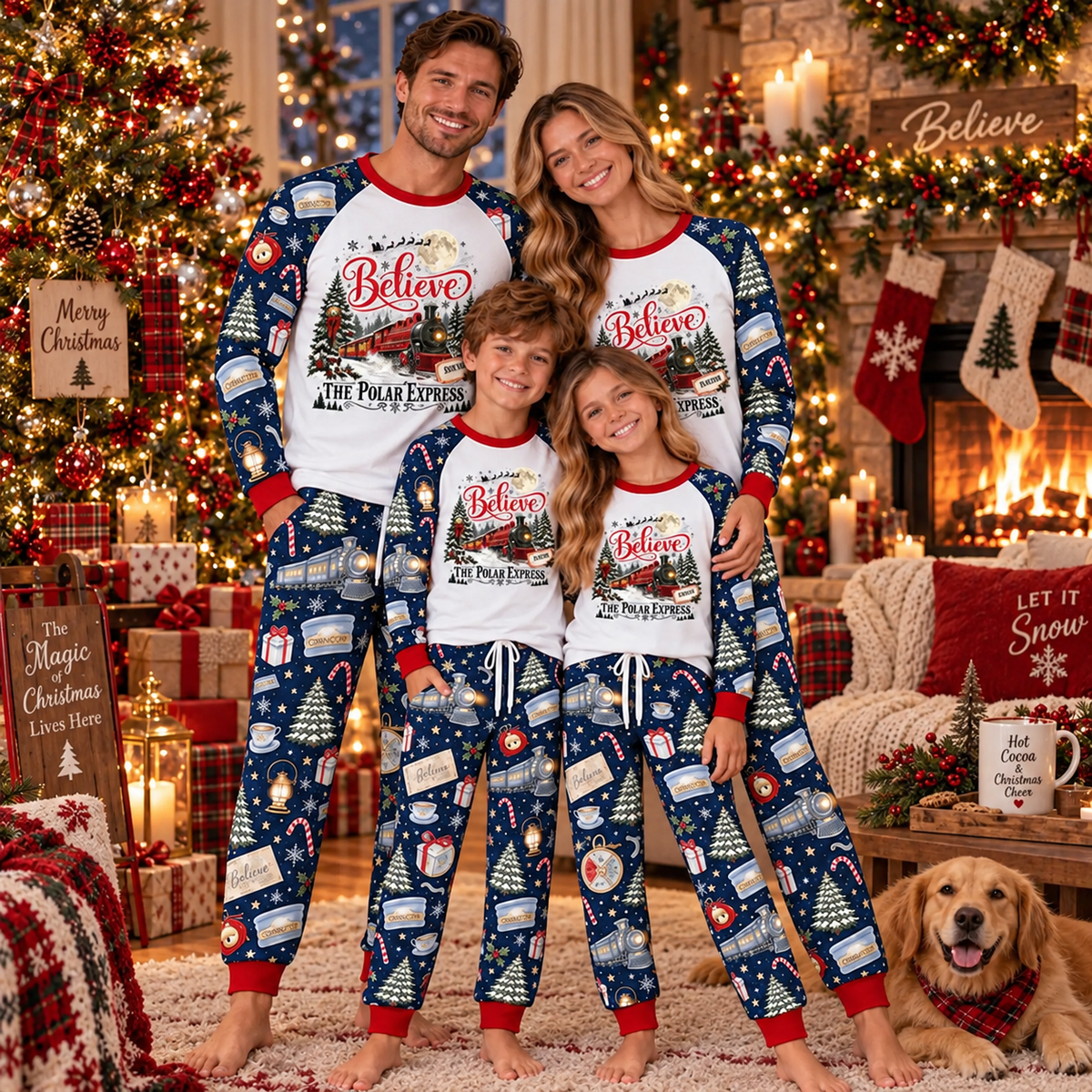 Polar Express Christmas Pajamas, Family Matching Pajama Set, Personalized Name PJs, Custom Family Christmas Sleepwear 734d310f-56b1-4daa-b4e3-3c2e9a3d2b4e-6c4611b0-bd8b-4581-8967-e4716074f6b5.png