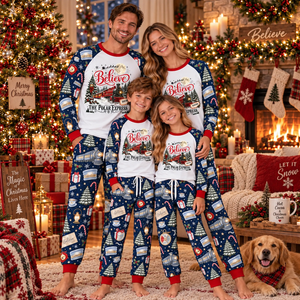 Polar Express Christmas Pajamas, Family Matching Pajama Set, Personalized Name PJs, Custom Family Christmas Sleepwear 734d310f-56b1-4daa-b4e3-3c2e9a3d2b4e-6c4611b0-bd8b-4581-8967-e4716074f6b5.png